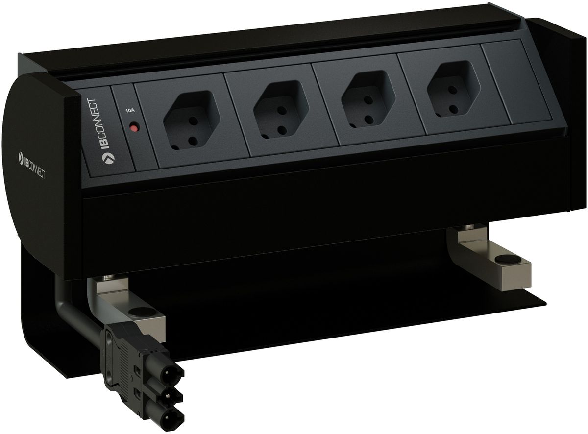 PRISMA Steckdoseneinheit schwarz 4x Typ 13