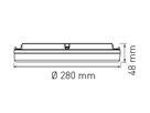 Deckenleuchte FLAT CCT 28 HF 13/18W 1430/1980lm