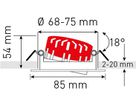 spot encastré à LED SOLV nickel brossé 3000K 710lm 38°