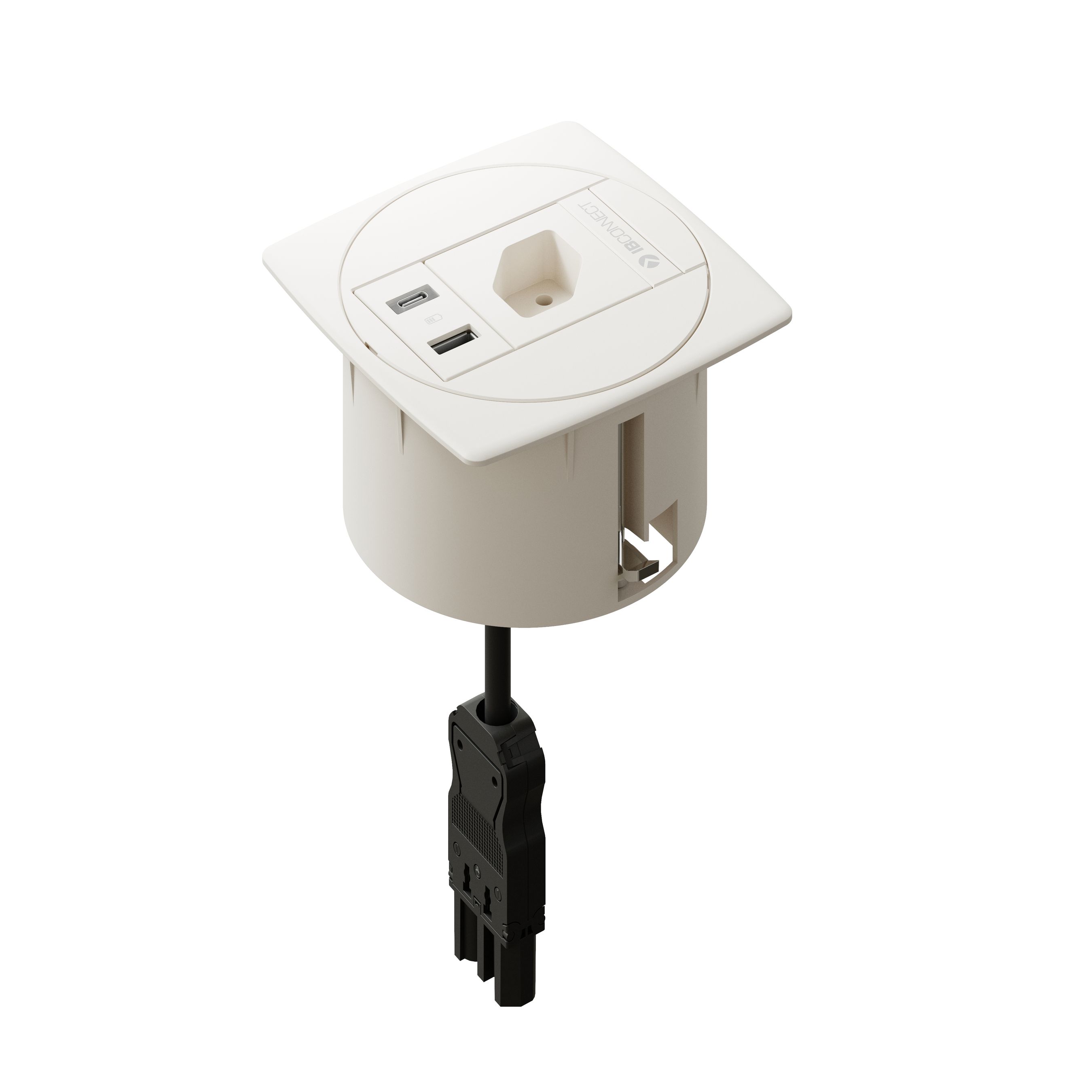 UNIT bloc multiprise blanc 1x type 13 1x USB A/C