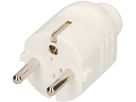 Spina Schuko 16A 250V bianca CEE7/VII