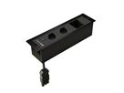 CUBOBOX Steckdoseneinheit schwarz S 3-fach 2x Typ 13 1x Leermodul