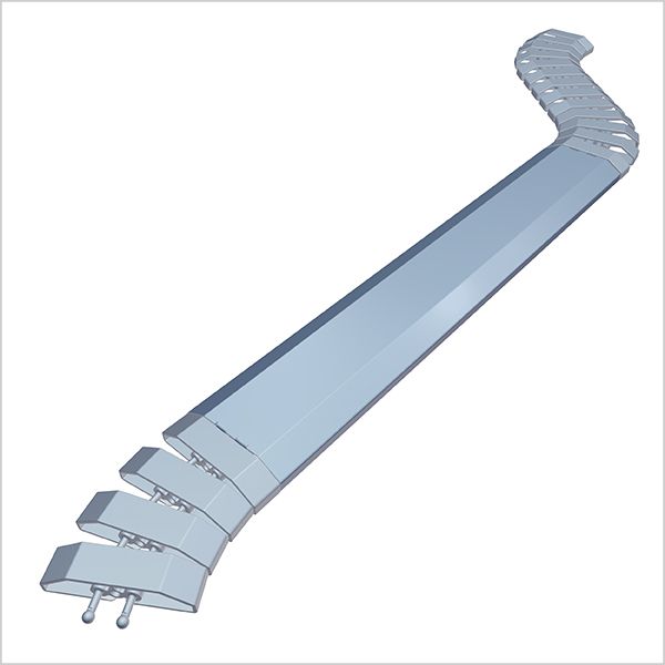 serpente del cavo Pro 80 1.00m argento RAL9006