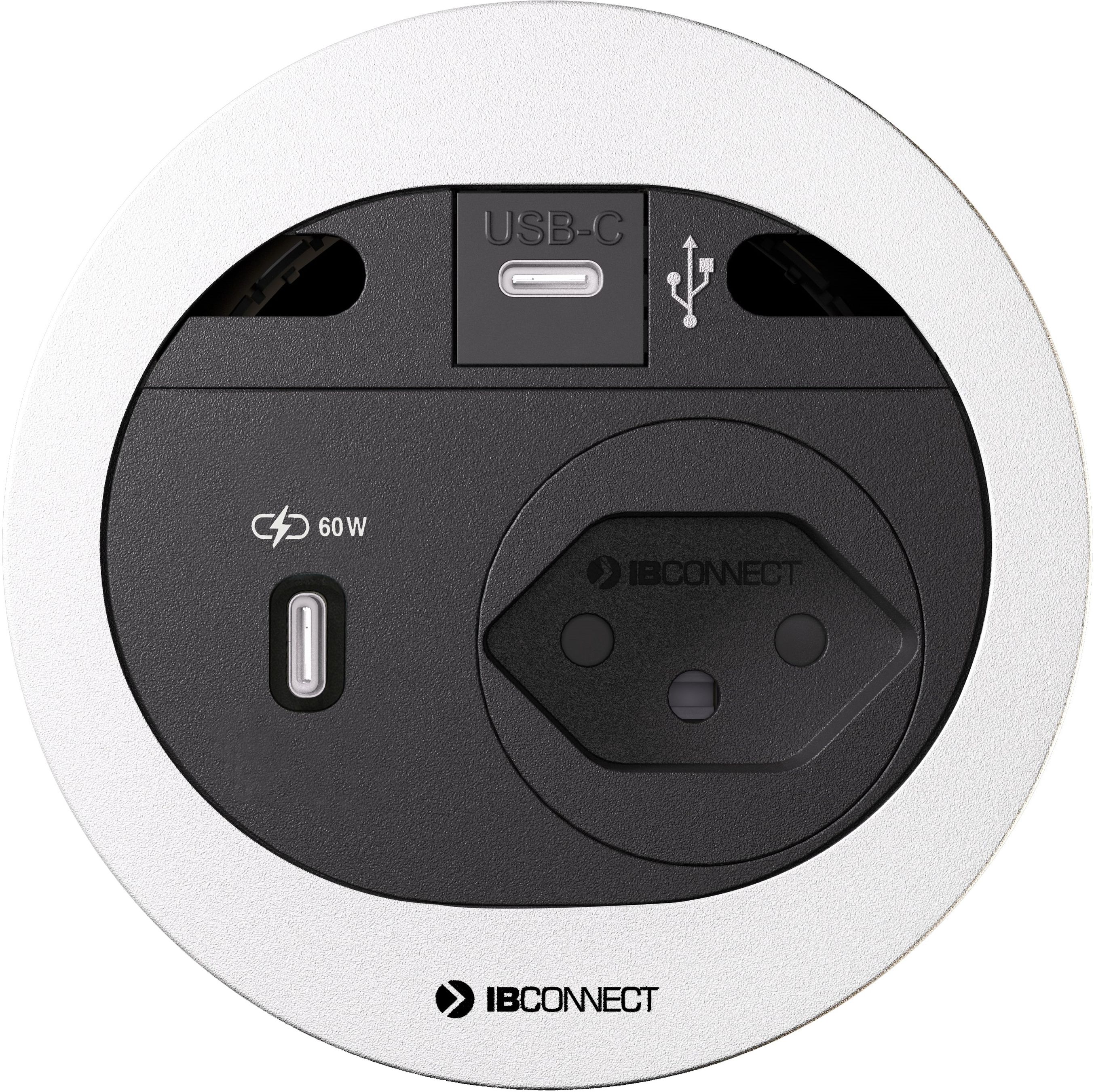 DIVUS Steckdoseneinheit weiss 1x Typ 13 1x USB-C 60W 1xUSB-C Data