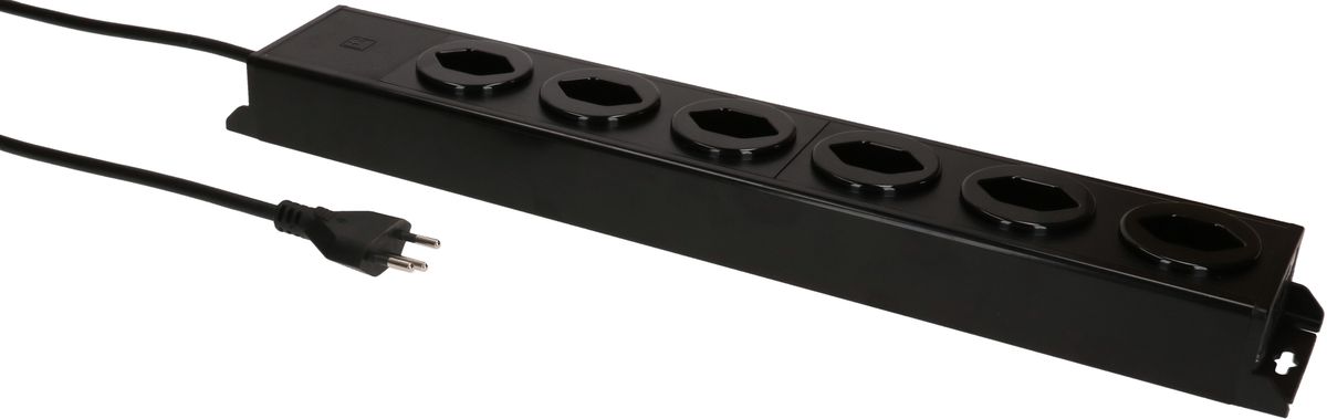 Steckdosenleiste Power Line 6x Typ 13 schwarz/schwarz 3.0m