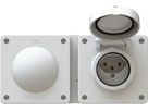 Kombination Drucktaster A/R / Typ 13 Gr.2x1 UP exo IP55 weiss