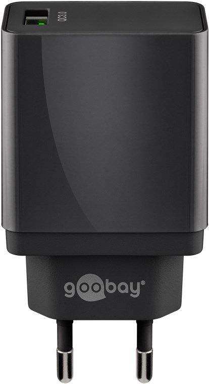 USB Schnellladegerät QC3.0 (18W) schwarz