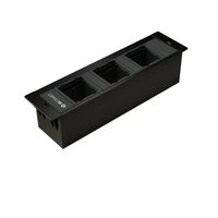 CUBOBOX presa multipla nero S 3 volte 3x modulo vuoto