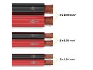 cavo per altoparlanti 2x0.75mm² 50m nero/rosso