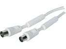 câble de raccordement 90dB 3m blanc noyau de ferrite