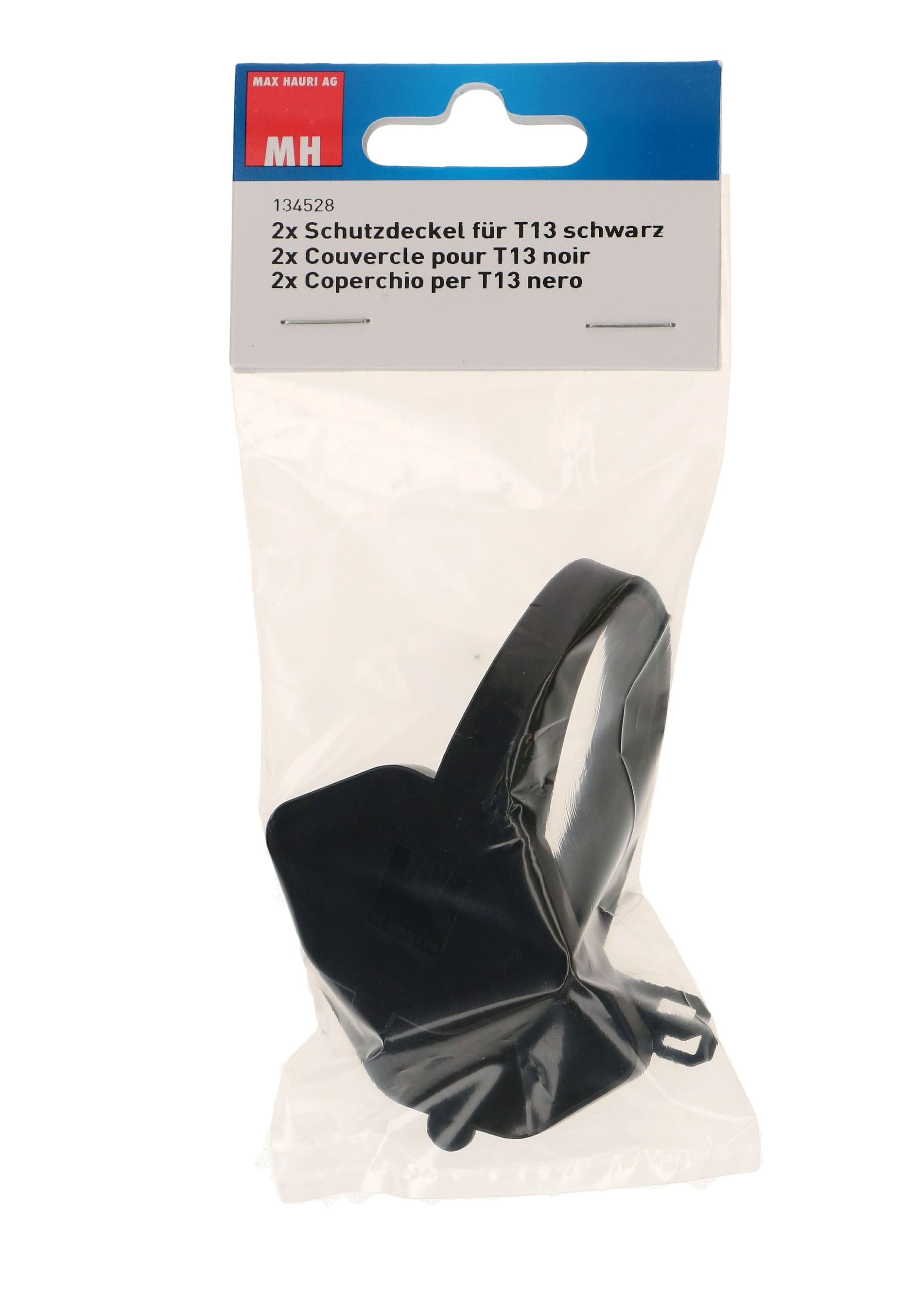 copertura di protezione per presa tipo 13 nero, 2 pezzi