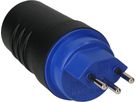 fiche type 13 3 pôles noir/bleu IP55