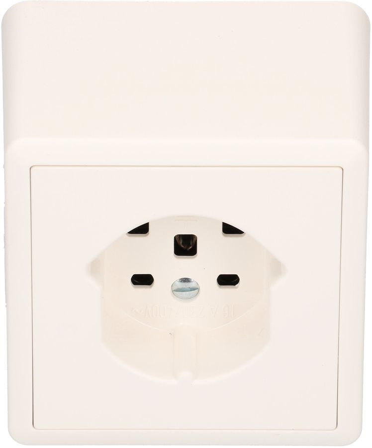 Steckdose 1x Typ 25 Gr.1x1 AP EdizioDue weiss