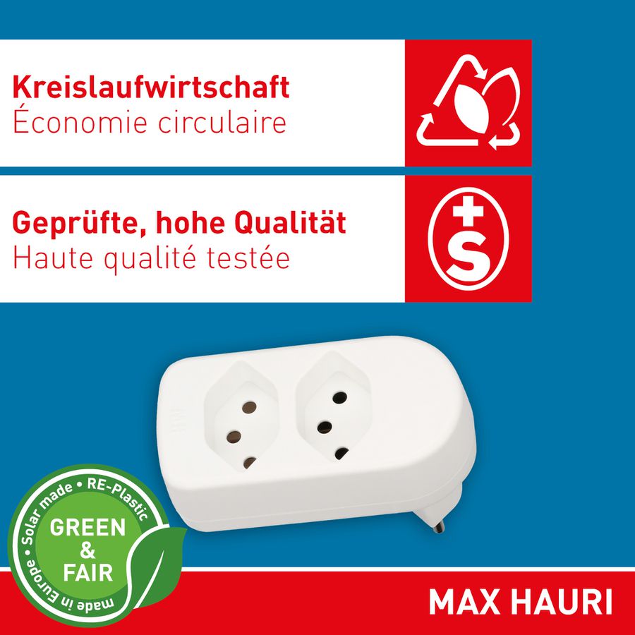 Spina multipla ADAPT 2x tipo 13 bi ruotabile Green+Fair