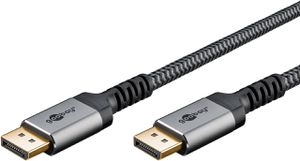 DisplayPort 1.4 Anschlusskabel 2m Metallstecker und Textilkabel