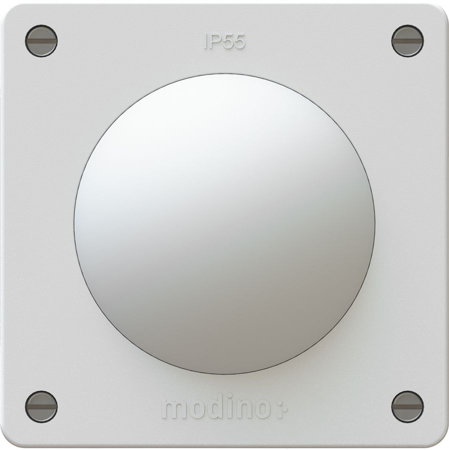 cadre interrupteur/poussoir avec membrane exo blanc