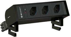SUPRA Steckdoseneinheit schwarz 3x Typ 13