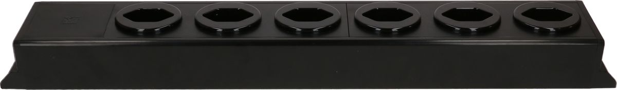 Steckdosenleiste Power Line 6x Typ 13 schwarz/schwarz