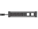 INTRO2.0 Steckdoseneinheit eloxiert 3x Typ 13 1x USB-A/C 2x Leer