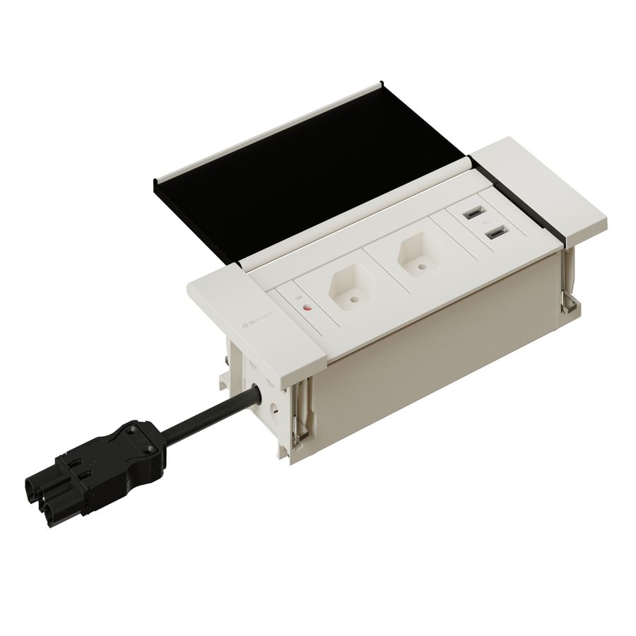 NEXO Steckdoseneinheit weiss 2x Typ 13 1x USB-C/C