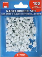 Cable clips 5-7mm white