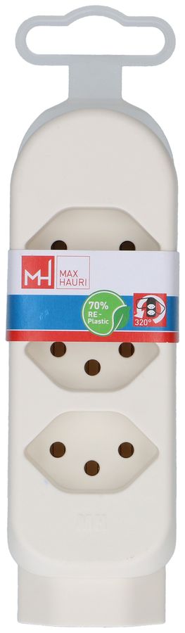 multi adaptateur ADAPT 3+1x type 13 blanc rotatif Green+Fair