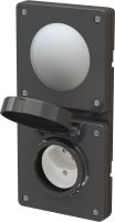 combinazione interruttore s3 / tipo 13 dim.2x1 INC exo IP55 nero