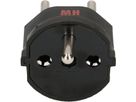 adaptateur fixe type 12 / Schuko CEE 7/7 noir