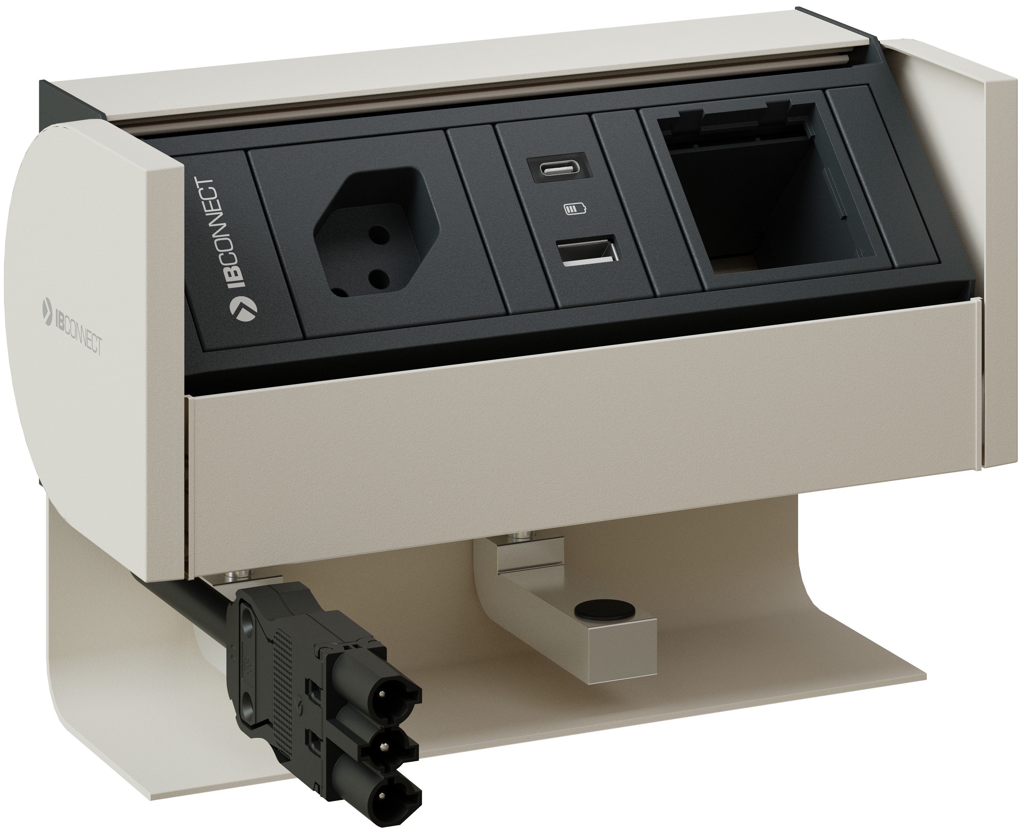 PRISMA Steckdoseneinheit weiss 1x Typ 13 1x USB-A/C 1x leer