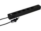 Steckdosenl. Safety Line 5xTyp 13 90° BS sw Scha. USB Mag.2m cli.