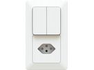 combinazione interruttore s3+3 / tipo 13 dim.2x1 AP priamos bi