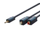 Audio-Y-Adapter-Kabel Klinkenstecker/Cinch-Buchse 0.1m schwarz