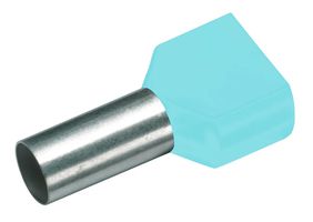embout de câble jumelé isolé 2x 0.34mm² x 8mm turquoise