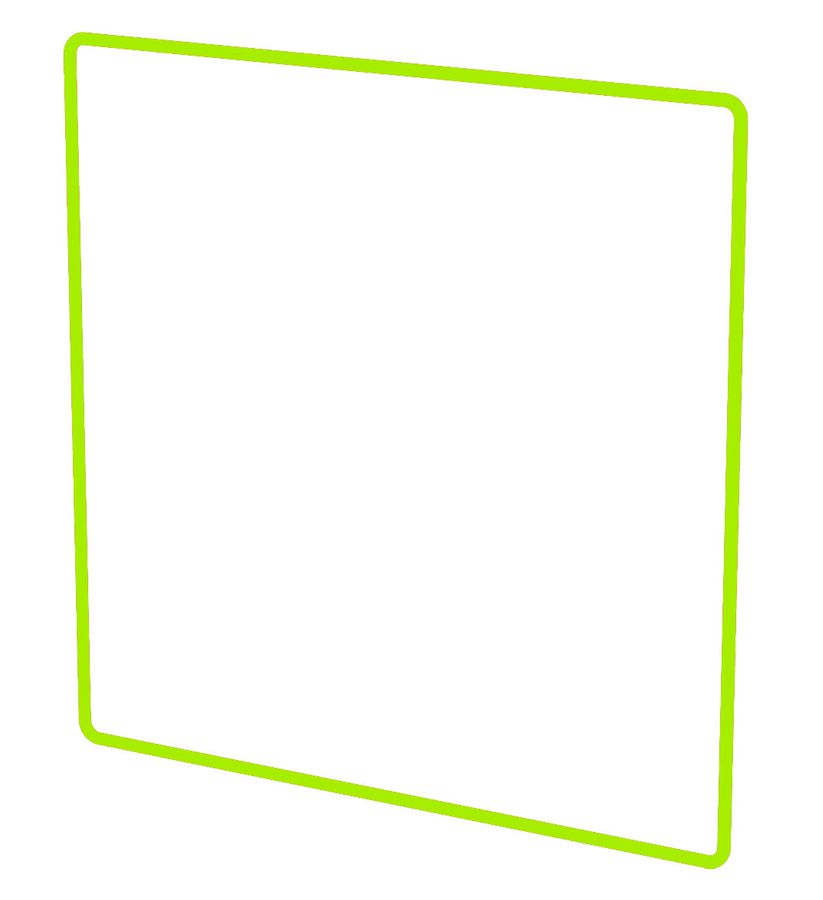 Designprofil Gr.3x3 priamos gelb/grün fluoreszierend