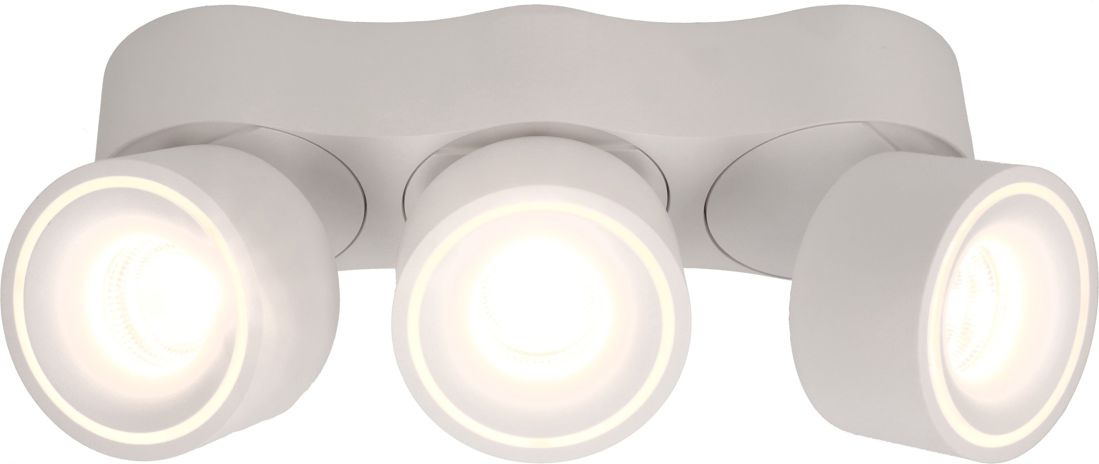 LED-Deckenspot TRIPLE SHINE matt weiss 3000K 3300lm 3x 36°