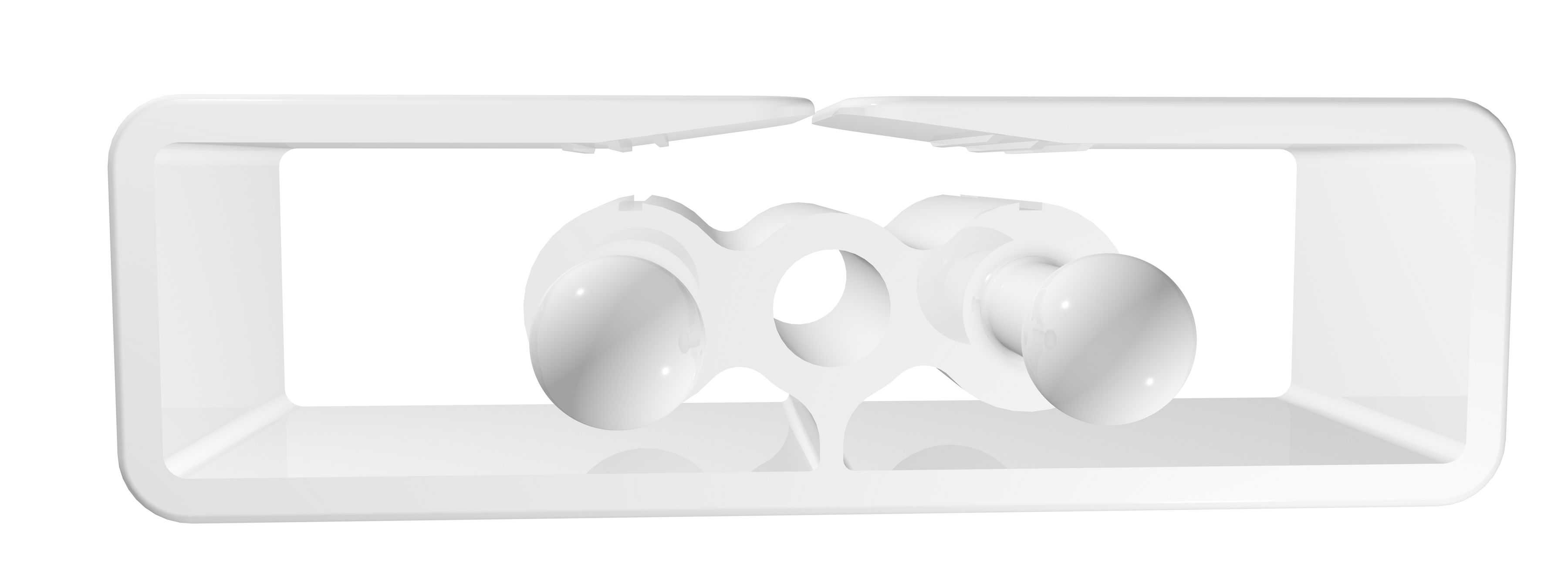 serpentine de câble Cube SL 1.00m argent RAL9006