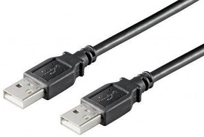 câble de raccordement USB A/A 2.0 1.8m noir
