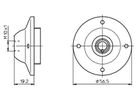 E27-Kappe M10x1 D=57mm schwarz
