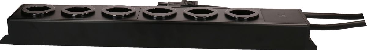 multipresa Power Line 6x tipo 13 nero/nero 3.0m AC 166