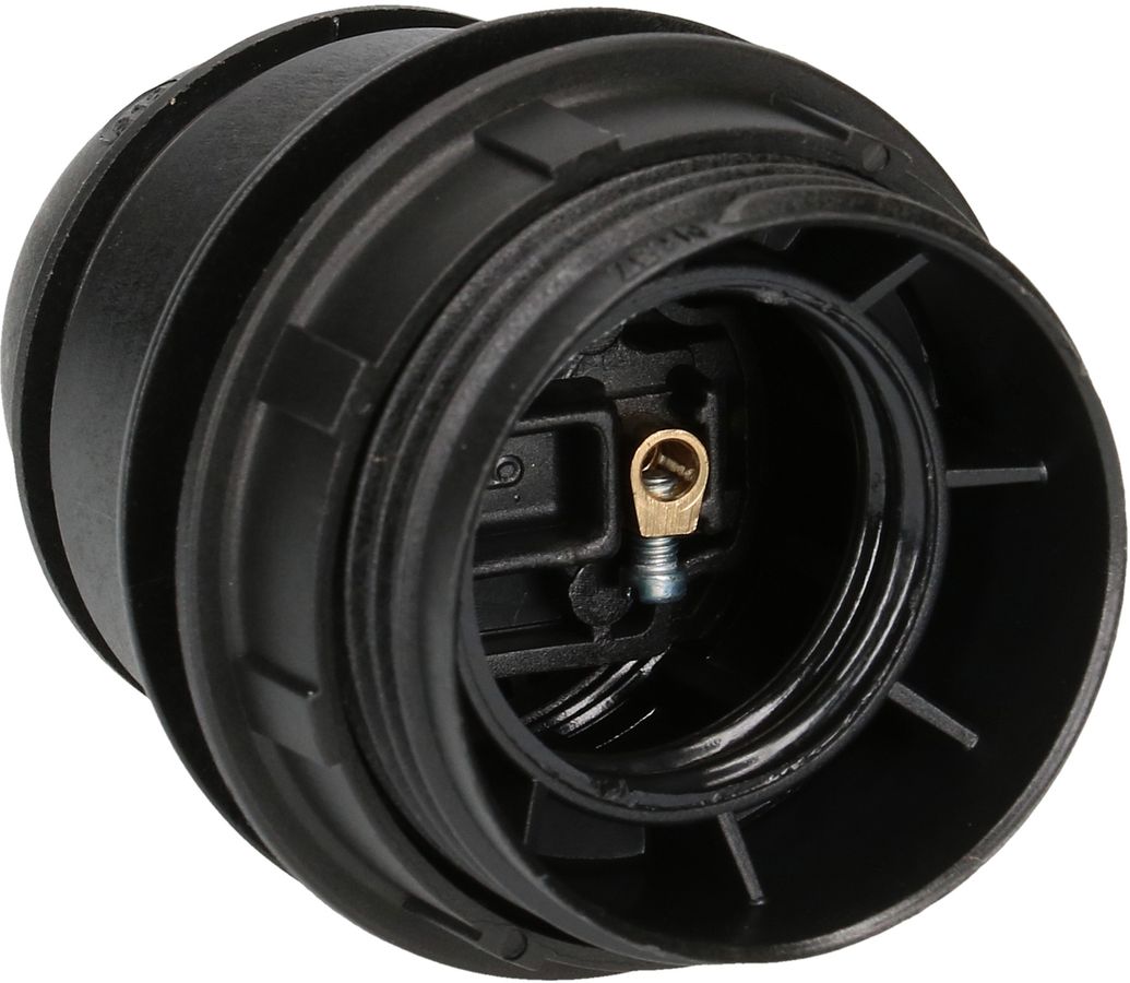 E27-Fassung Randmantel M10x1 schwarz
