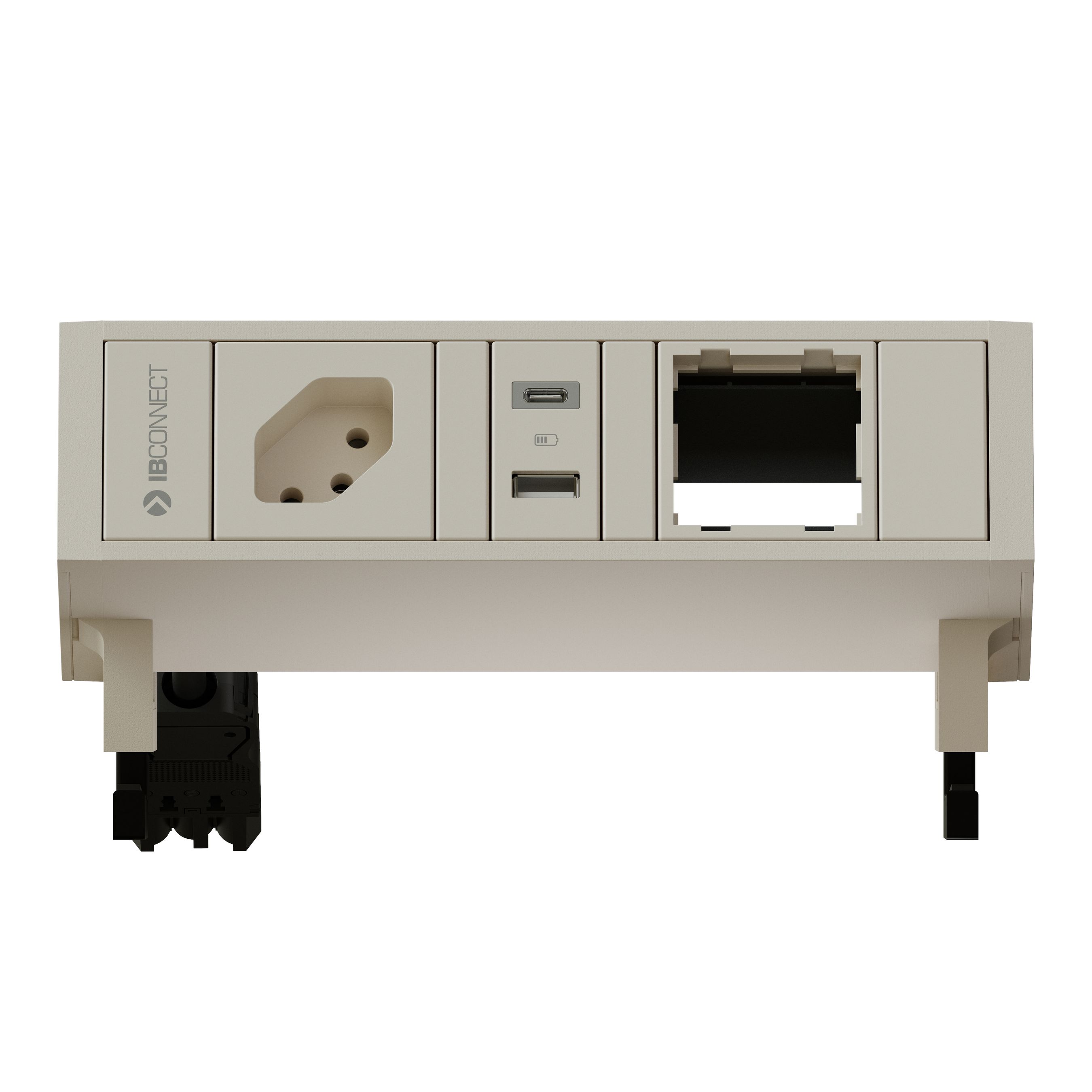 SUPRA bloc multiprise blanc 1x type 13 1x USB-A/C 1x module vide