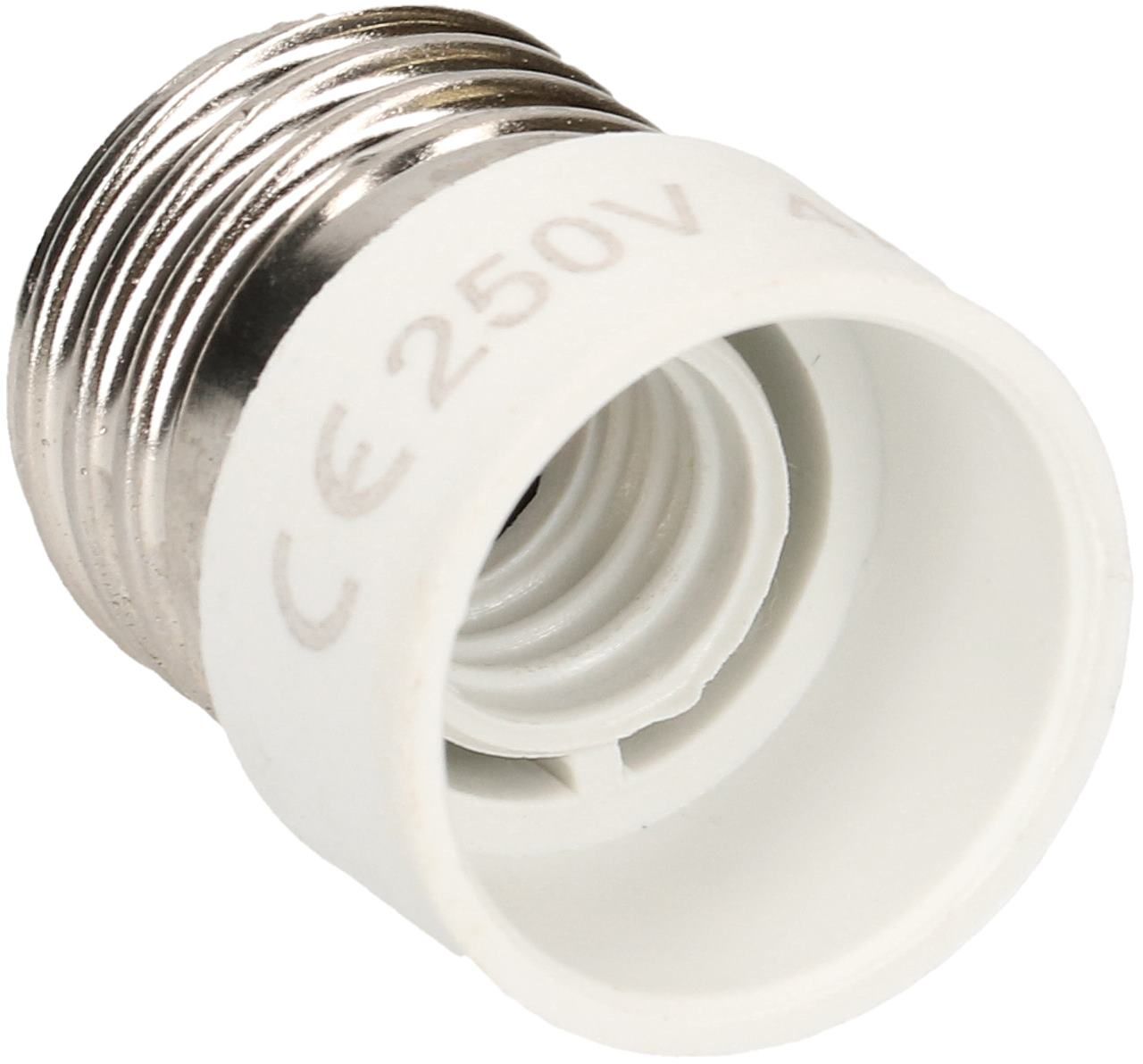 Reduzierfassung von E27 auf E14 weiss