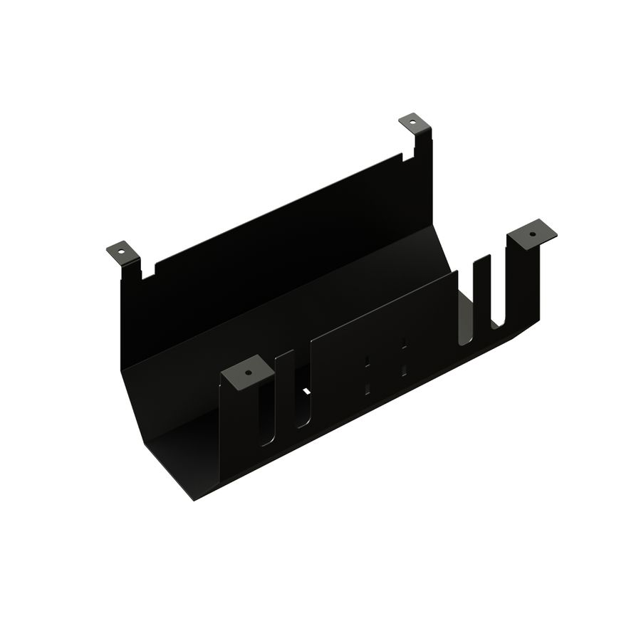 CAP/CUBO Kabelwanne schwarz M 4-fach