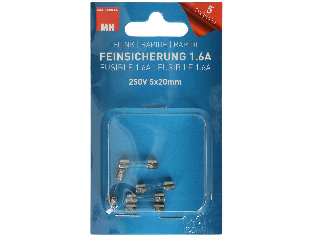 Fuse 5x20mm fast-acting 1.6A / 250V