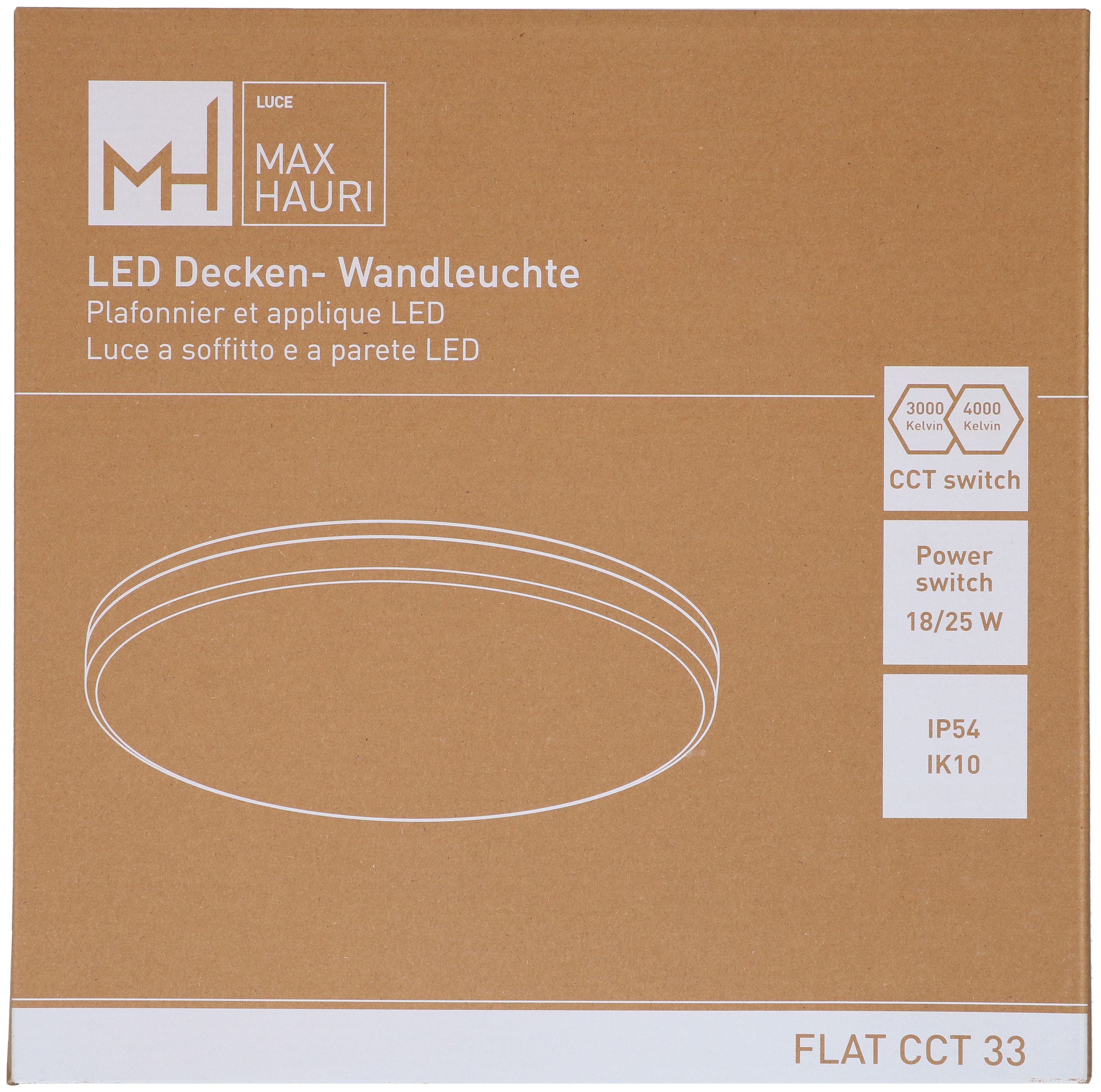 Deckenleuchte FLAT CCT 33 18/25W 1980/2750lm