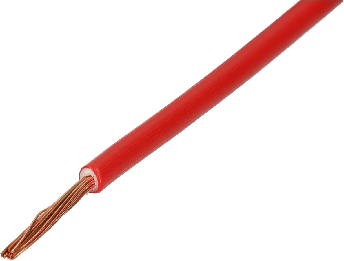 fil souple T H05V-K0.75 20m rouge