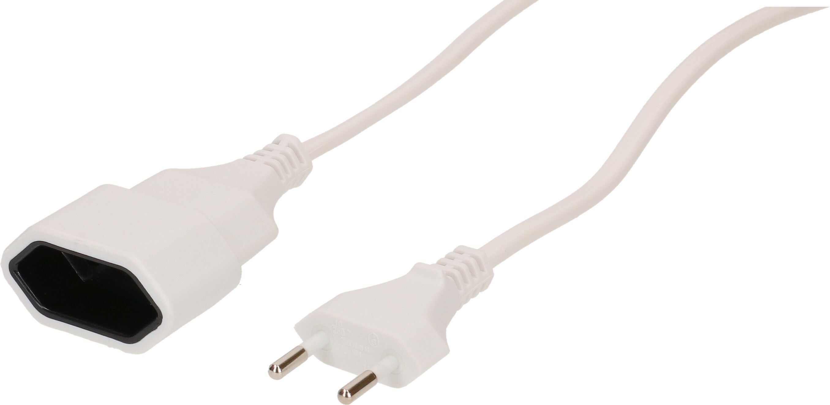 TDF-Verlängerung H05VVH2-F2X1.0 5m weiss BS Typ 11 / Typ 11