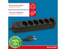Steckdosenleiste Basic Line 6x Typ 13 sw Schalter 1.5m Green+Fair