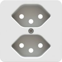 Central plate to wall socket 2x type 13 priamos white
