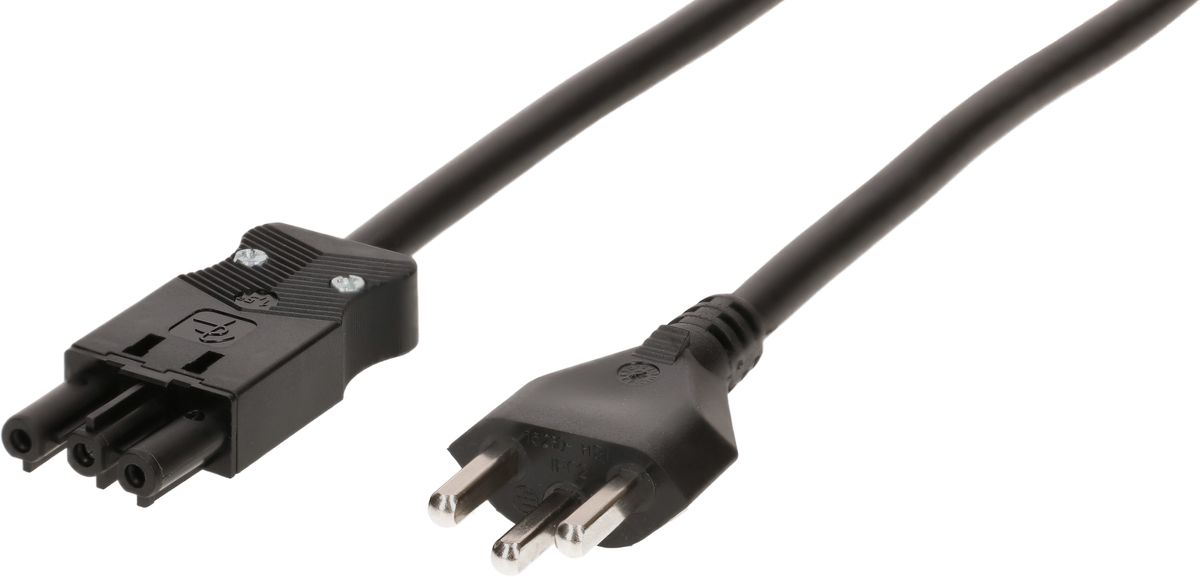 TD-Anschlusskabel H05VV-F3G1.5 1m schwarz Typ 23 / AC 166